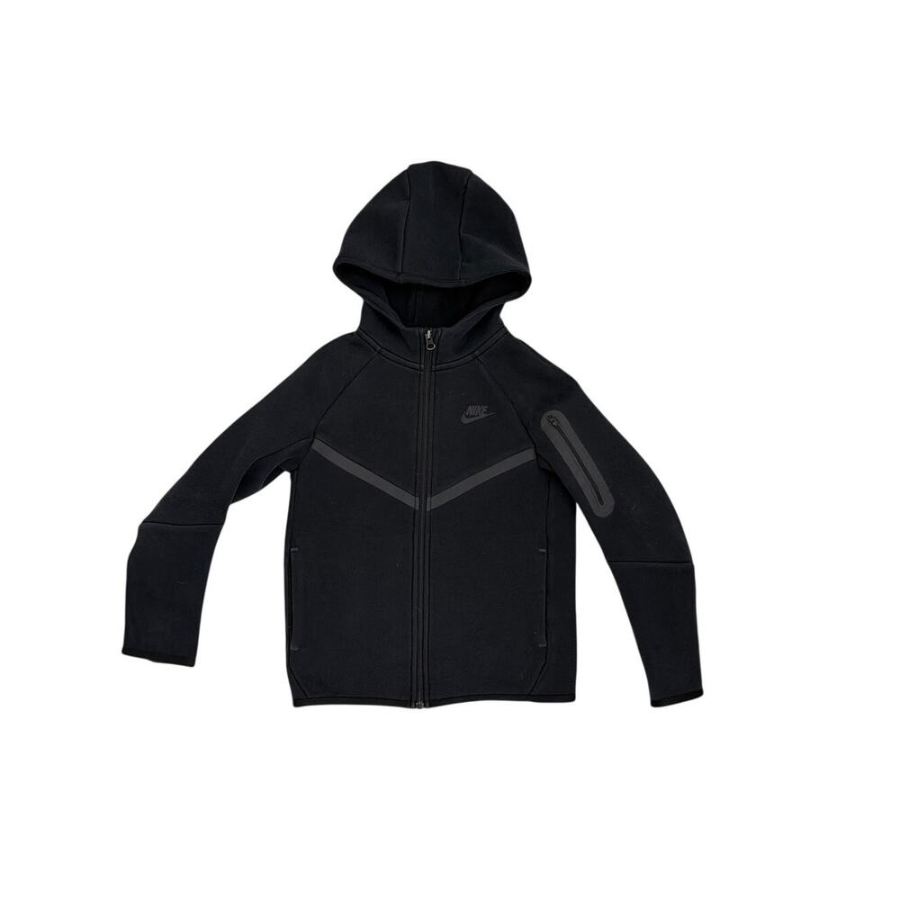 Nike Sportswear Tech Fleece Full-Zip Hoodie Black Sweatshirt Youth Medium 10/12